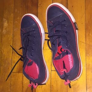 Blue converse low tops